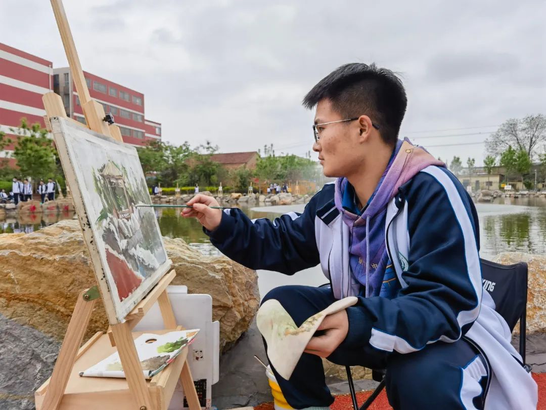 我们的“写生日记”——跟随“衡中艺术”一起亲近校园-AG体育官方下载(图10)