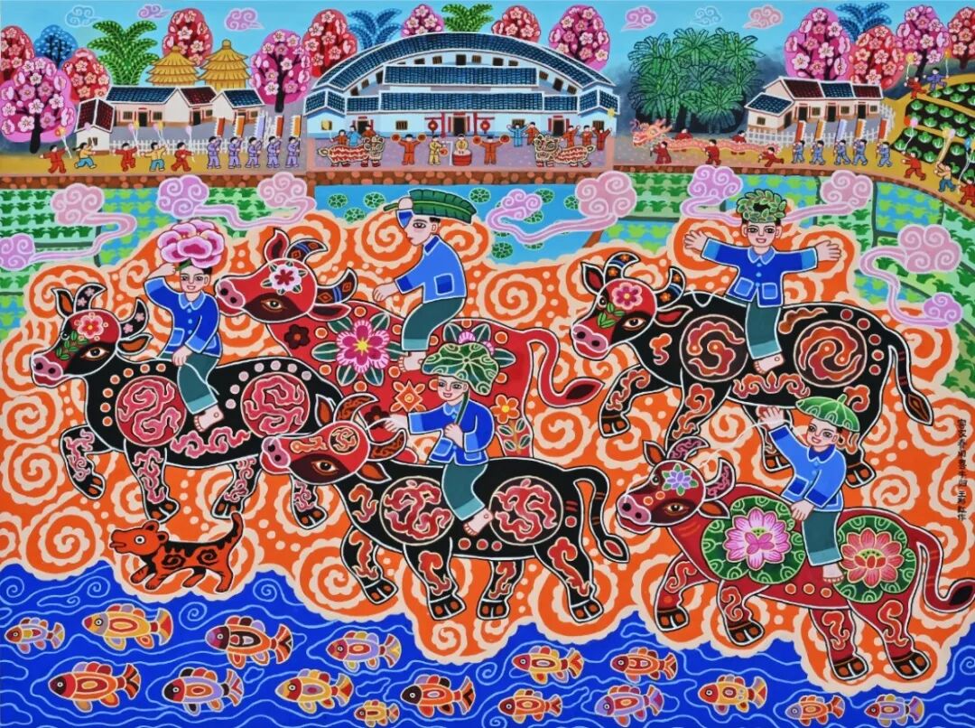 王彩红《客家春闹喜牛归》