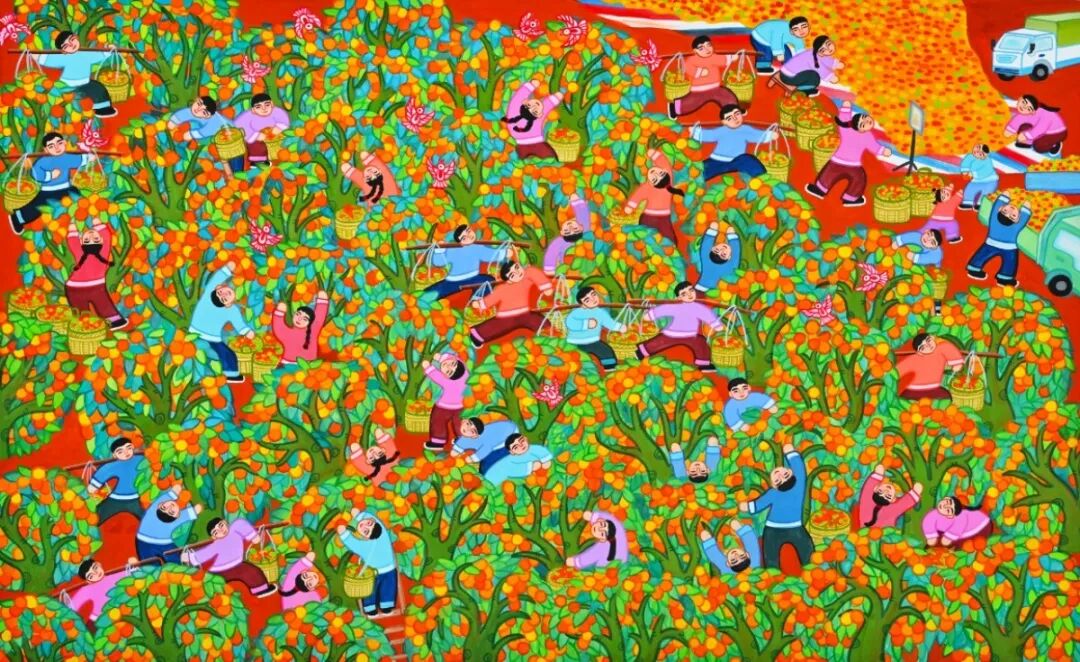 苏晓明《桔庆满园》