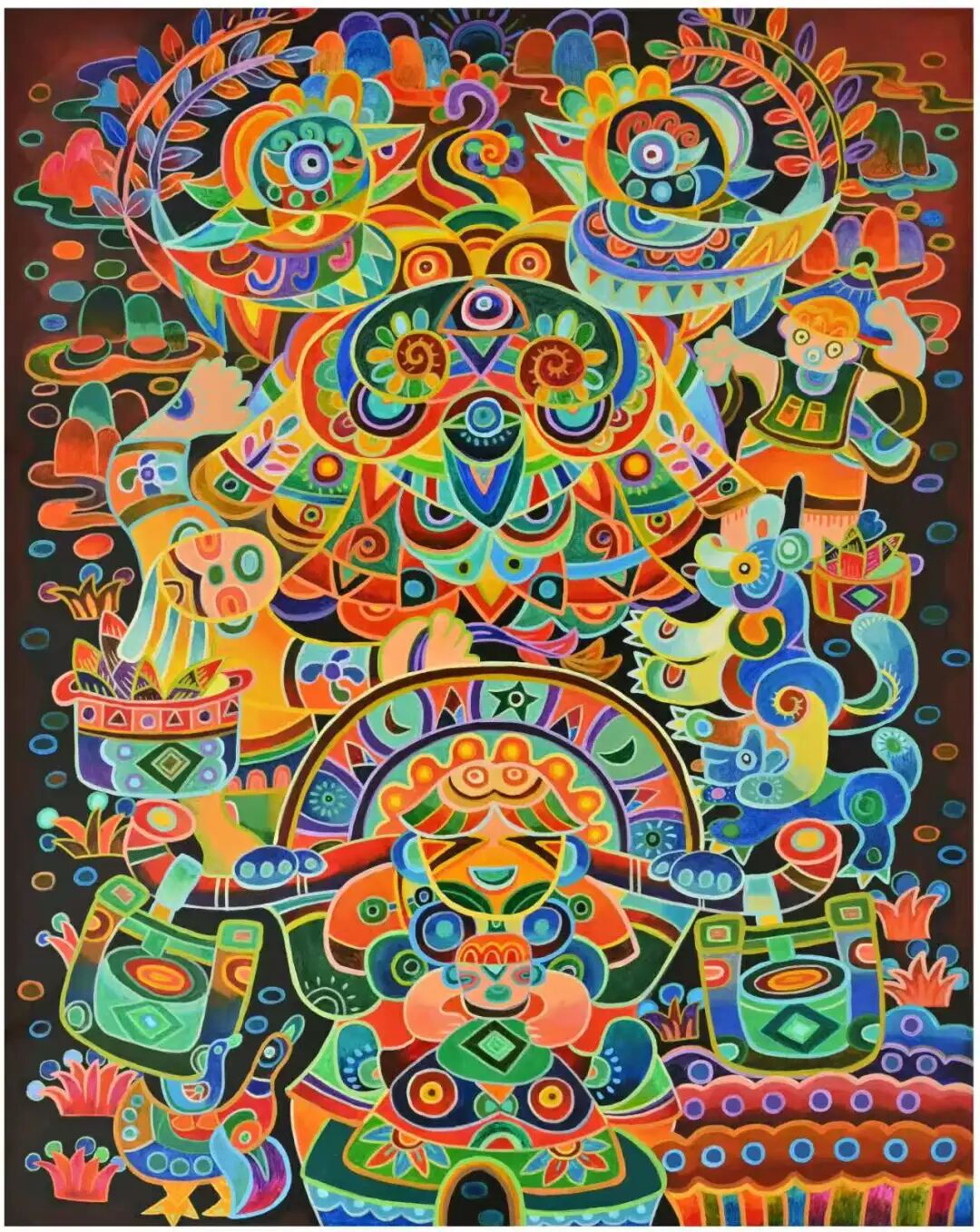 钟永廉《丰收路上齐欢唱》