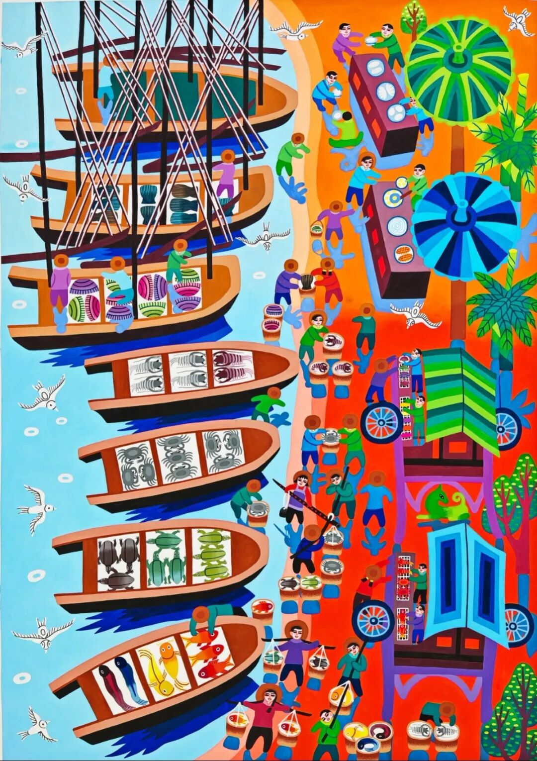 曾宝田《海滩集市》