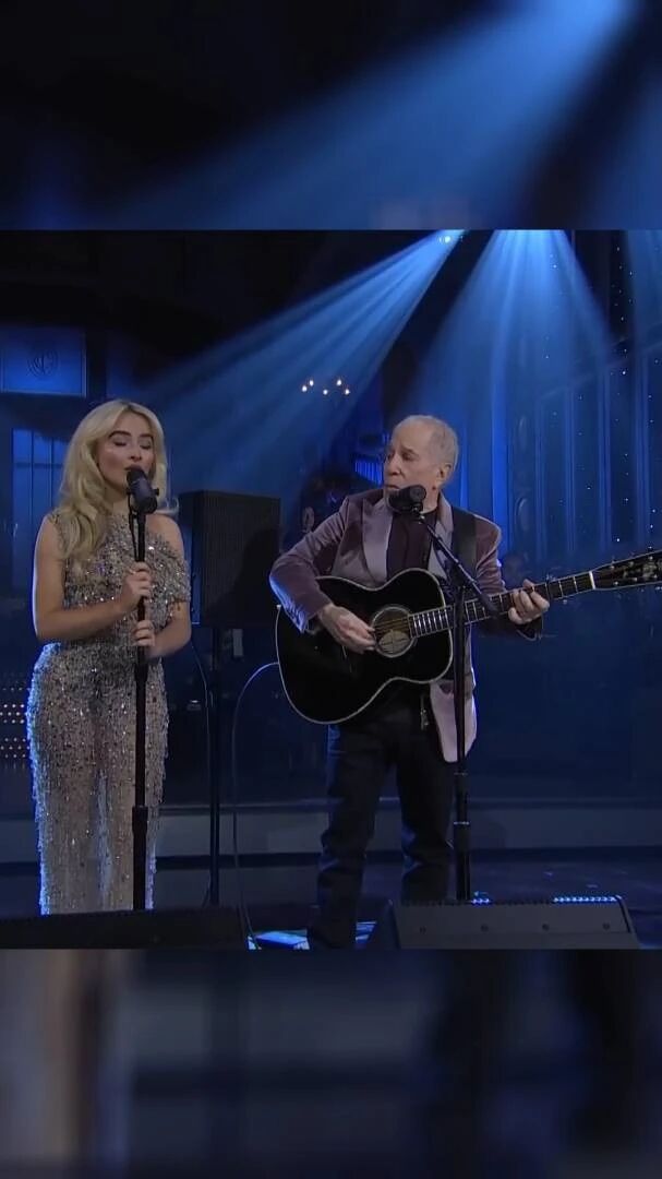 音乐传奇Paul Simon与匠妹Sabrina Carpenter同台演绎经典《Homeward Bound》
