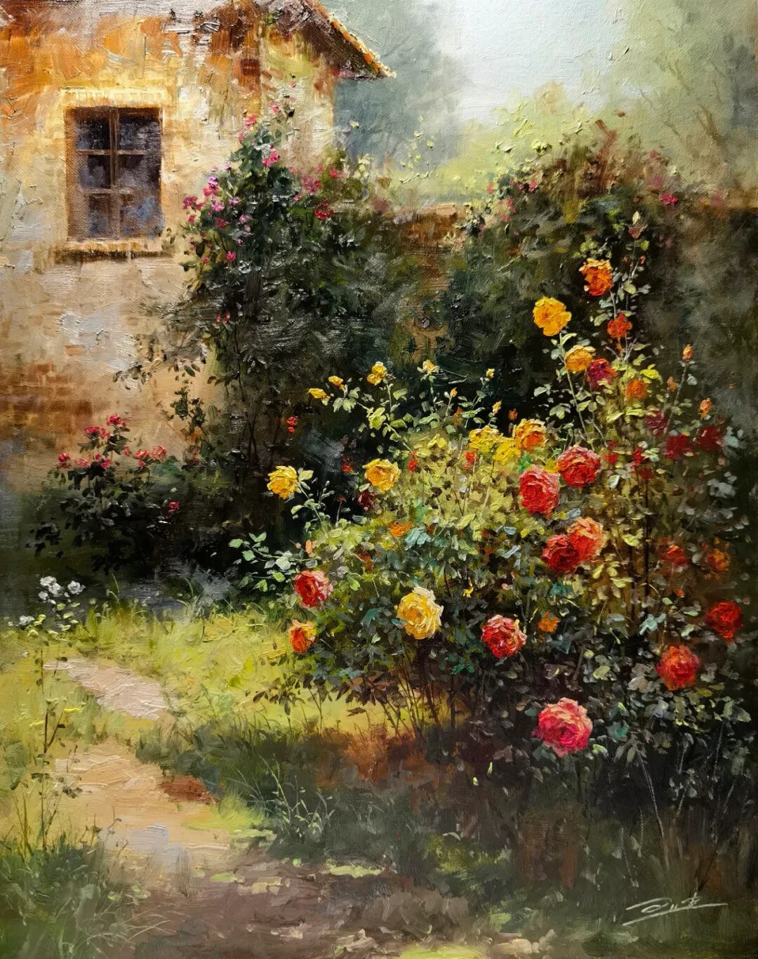 「百度专访」王健 61 著名微型油画家