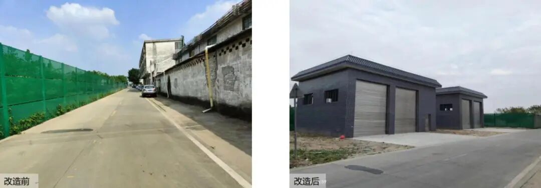 　　吉利村垃圾压缩站改造前后对比。/通讯员供图