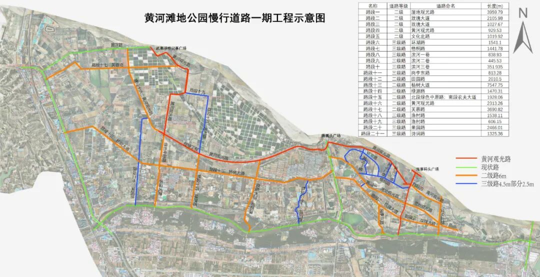 黄河滩地公园八纵三横慢行系统月底建成