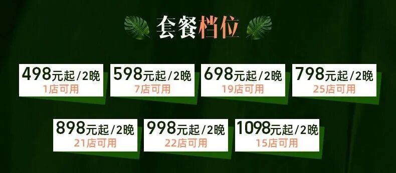 万豪定向5倍房晚活动及多地酒店暑期周末不加价套餐498元起