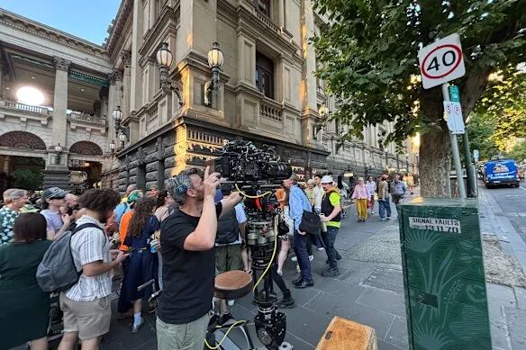Collins Street has always had a Paris end, but on Tuesday night it became New York.