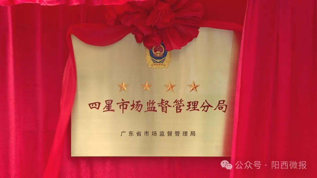 全市仅两个阳西县举行四星市场监督管理所揭牌仪式