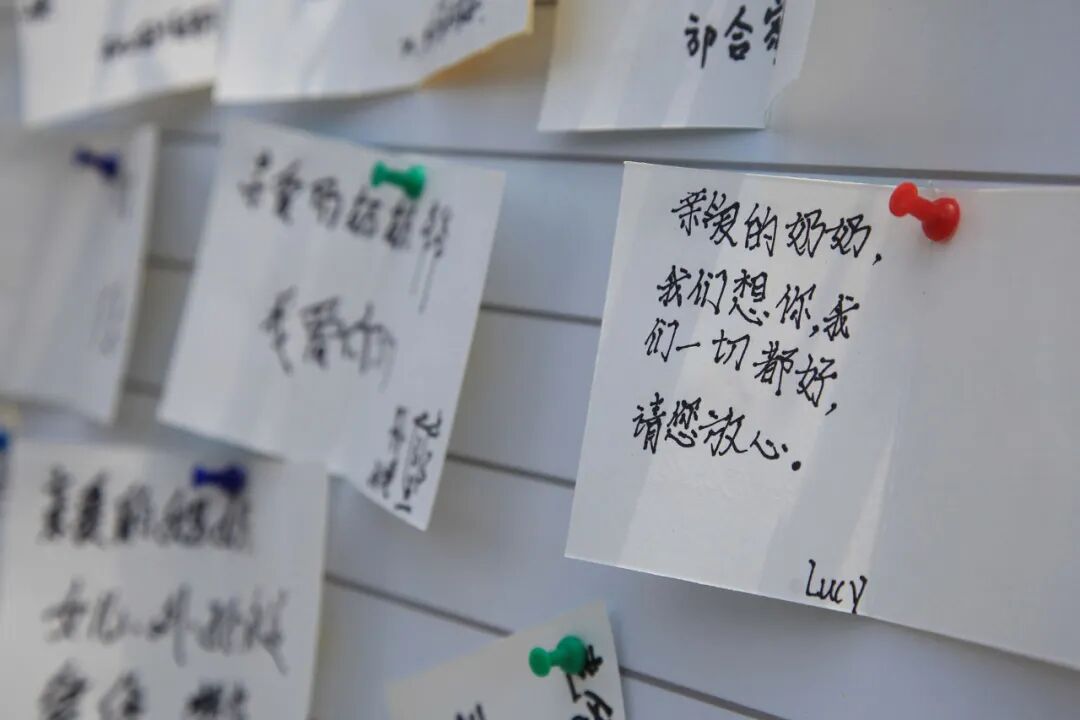 2015年4月5日，深圳西丽报恩福地墓园为亲人没有葬在深圳的市民提供拜祭条件，现场不少市民写纸条留言，图文无关。视觉中国 图