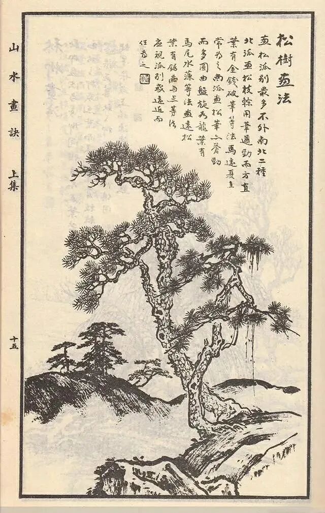 经典画谱欣赏:《马骀画宝》山水画诀
