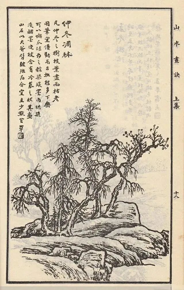 经典画谱欣赏:《马骀画宝》山水画诀