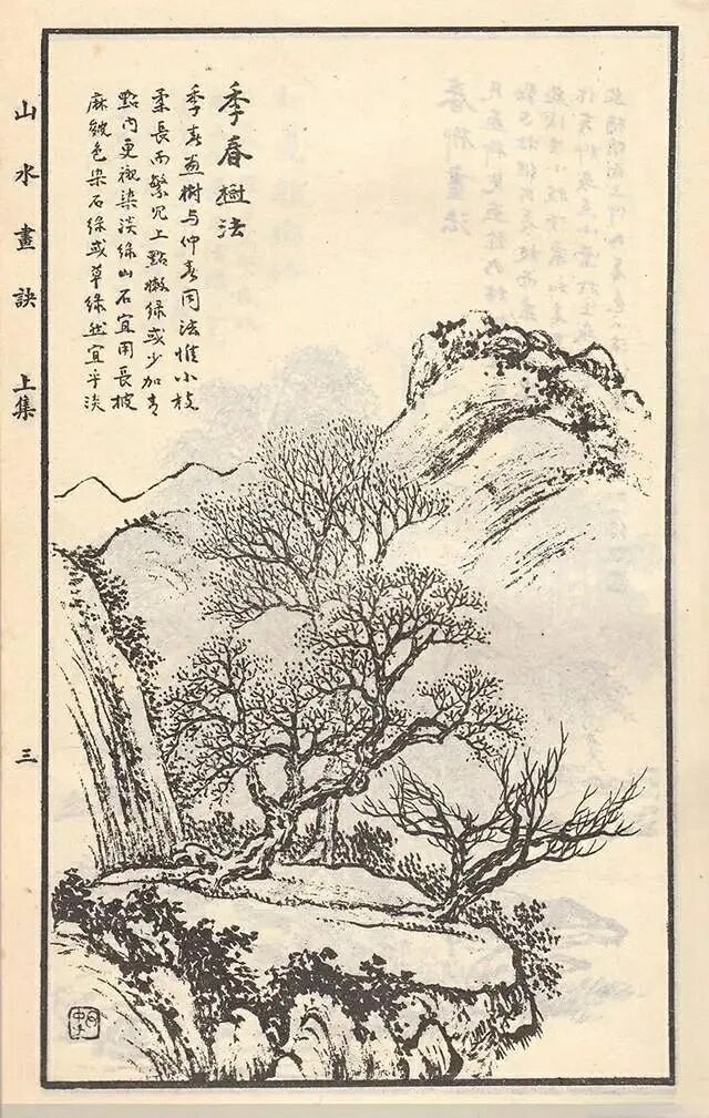 经典画谱欣赏:《马骀画宝》山水画诀