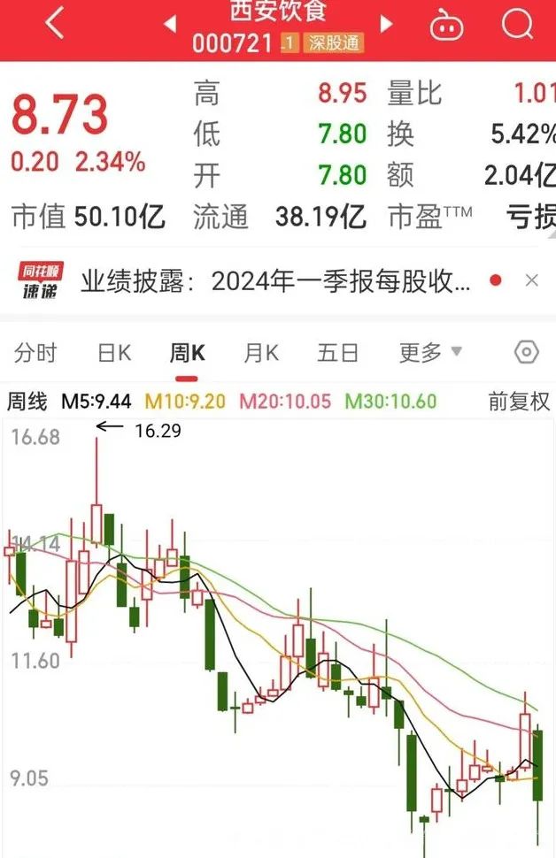 2024年08月05日 西安饮食股票