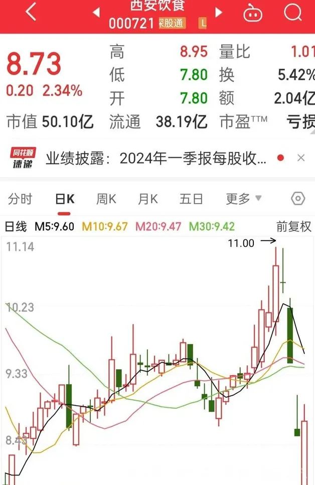 2024年08月05日 西安饮食股票