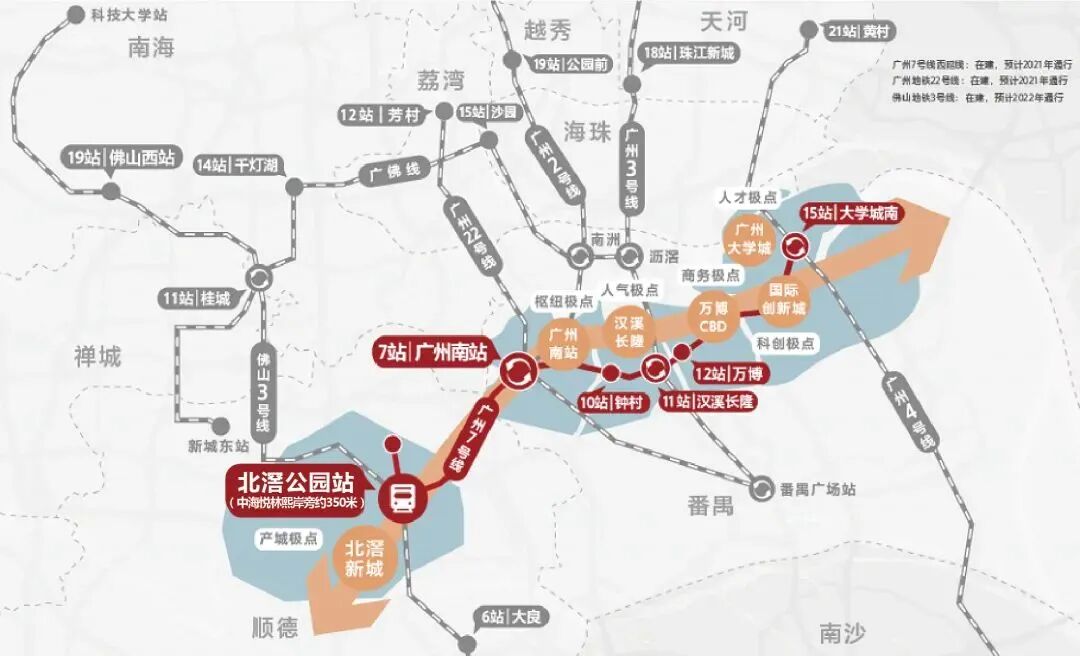 广州7号线在售沿线楼盘有哪些？