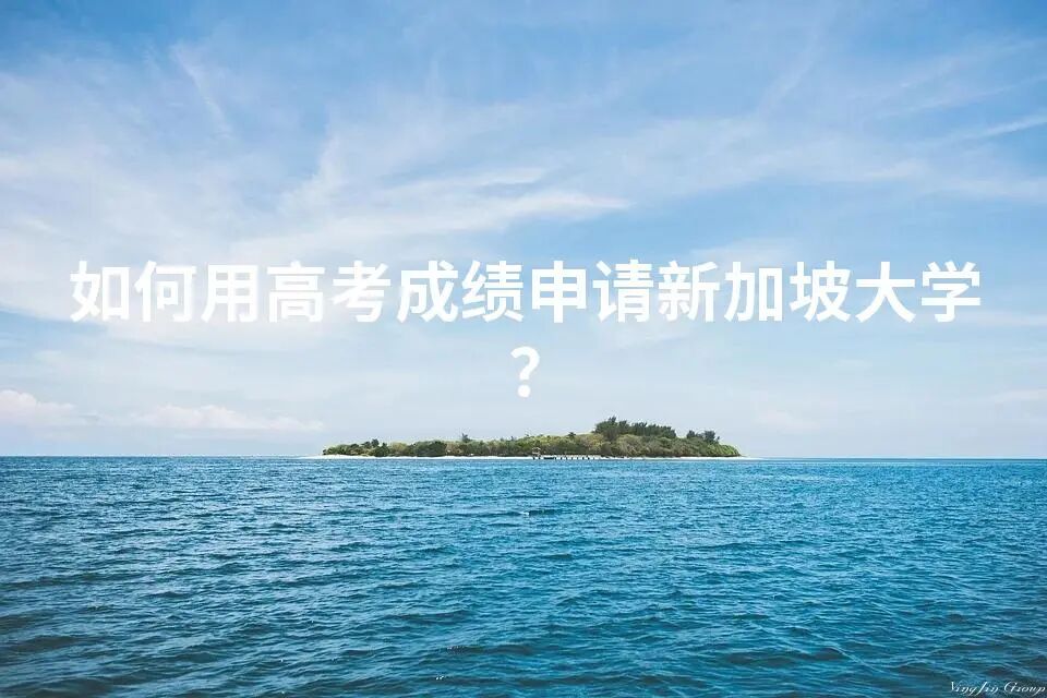 如何用高考成绩申请新加坡大学？