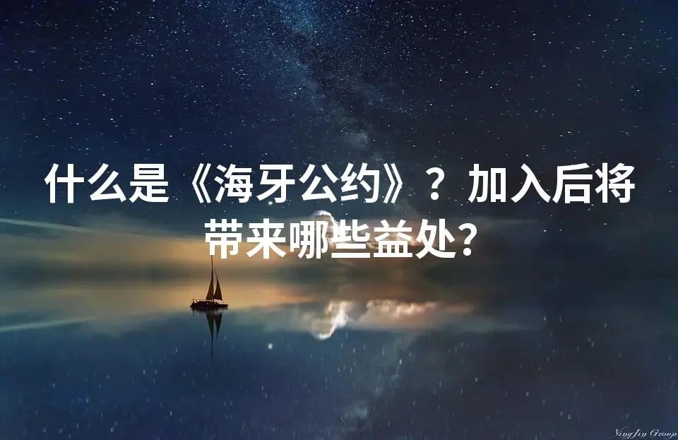 什么是《海牙公约》？加入后将带来哪些益处？