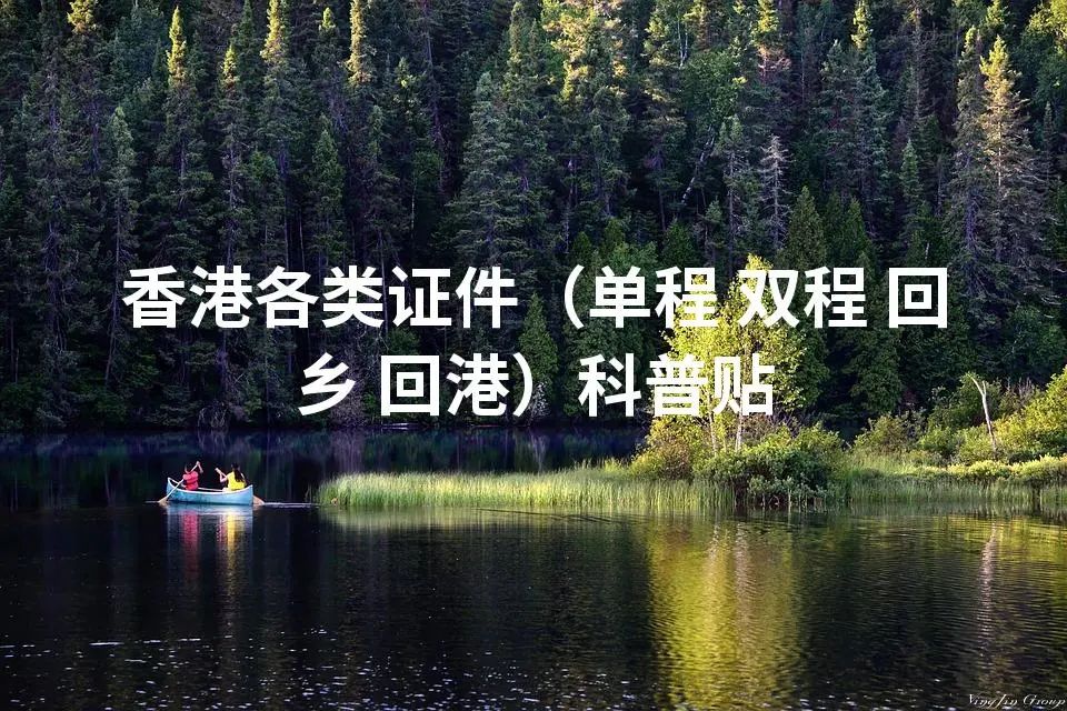 香港各类证件（单程/双程/回乡/回港）科普贴