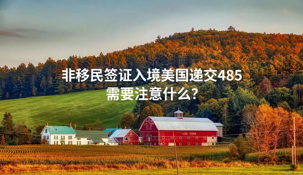 非移民签证入境美国递交485需要注意什么？