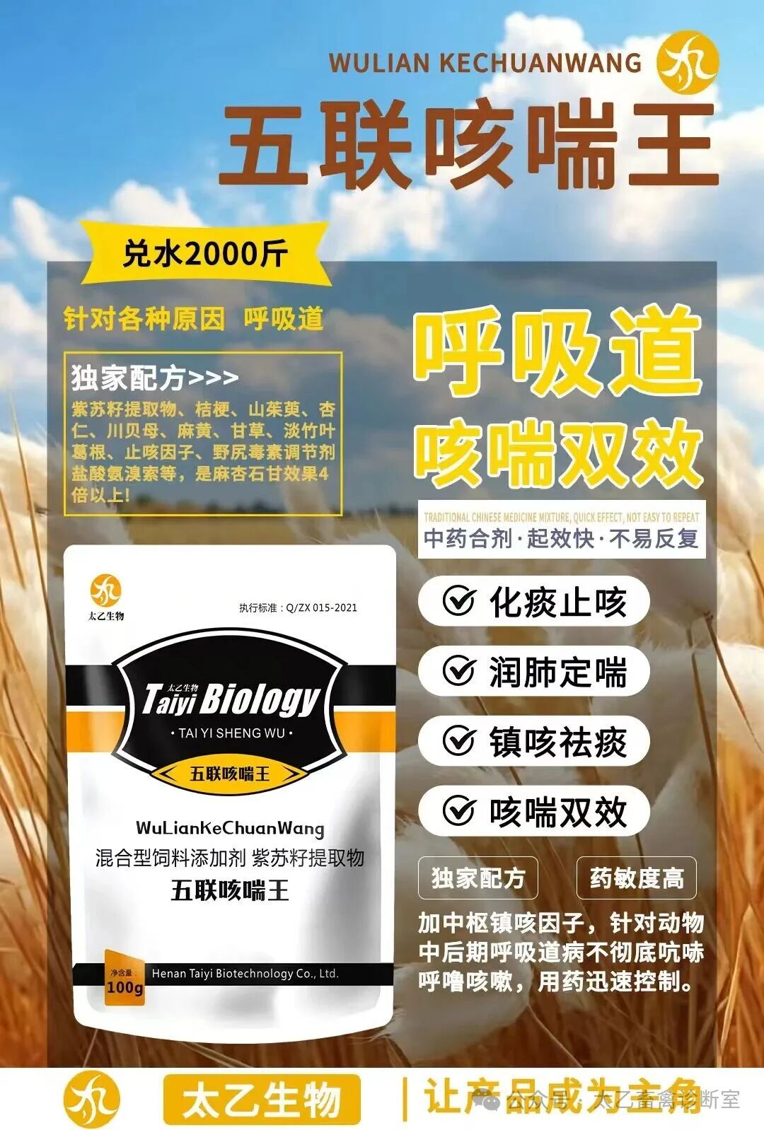 五联咳喘王——解决五类咳喘呼吸道问题