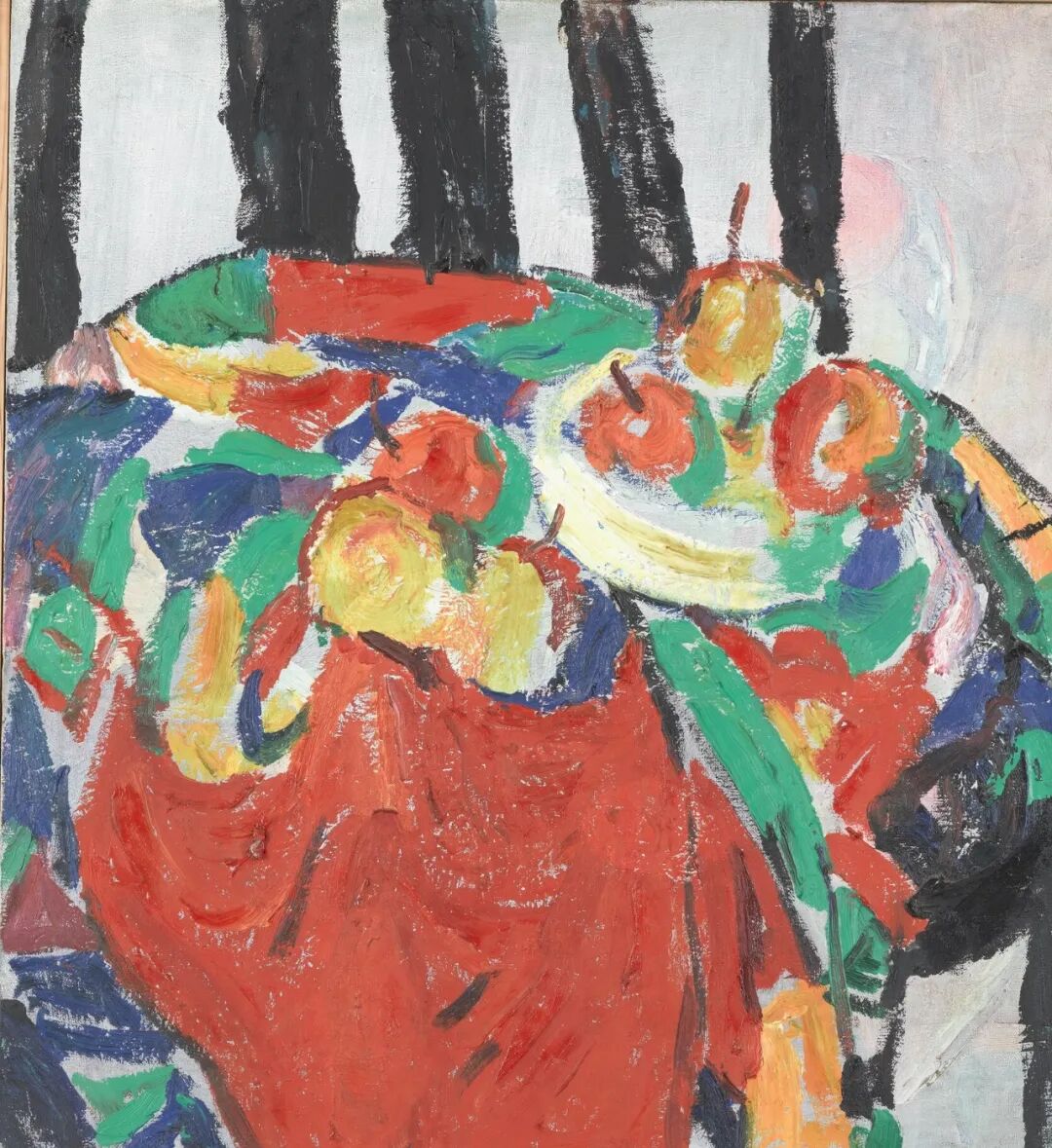 椅子上的静物  罗尔纯(1930—2015)  油画55×50cm  2000年  中国美术