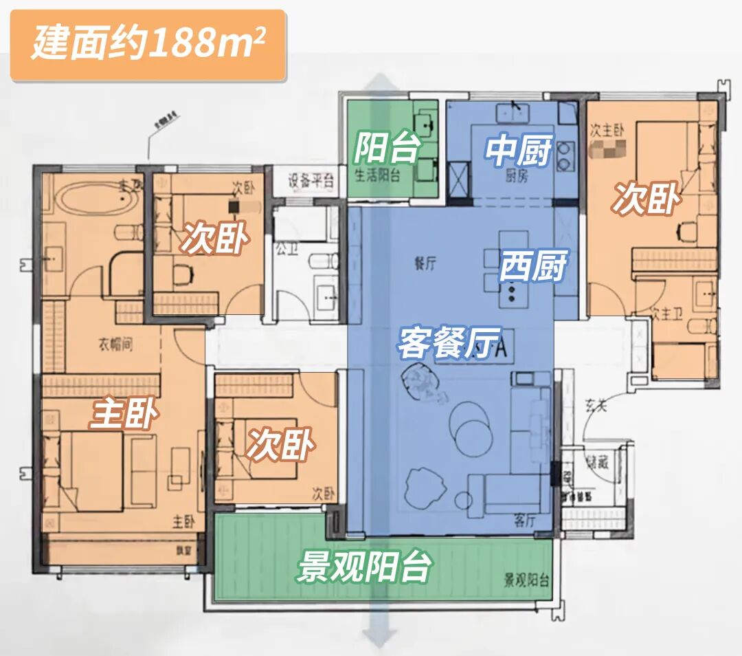 中海上涌项目户型图曝光，吹风价8.4-9.2万/平！