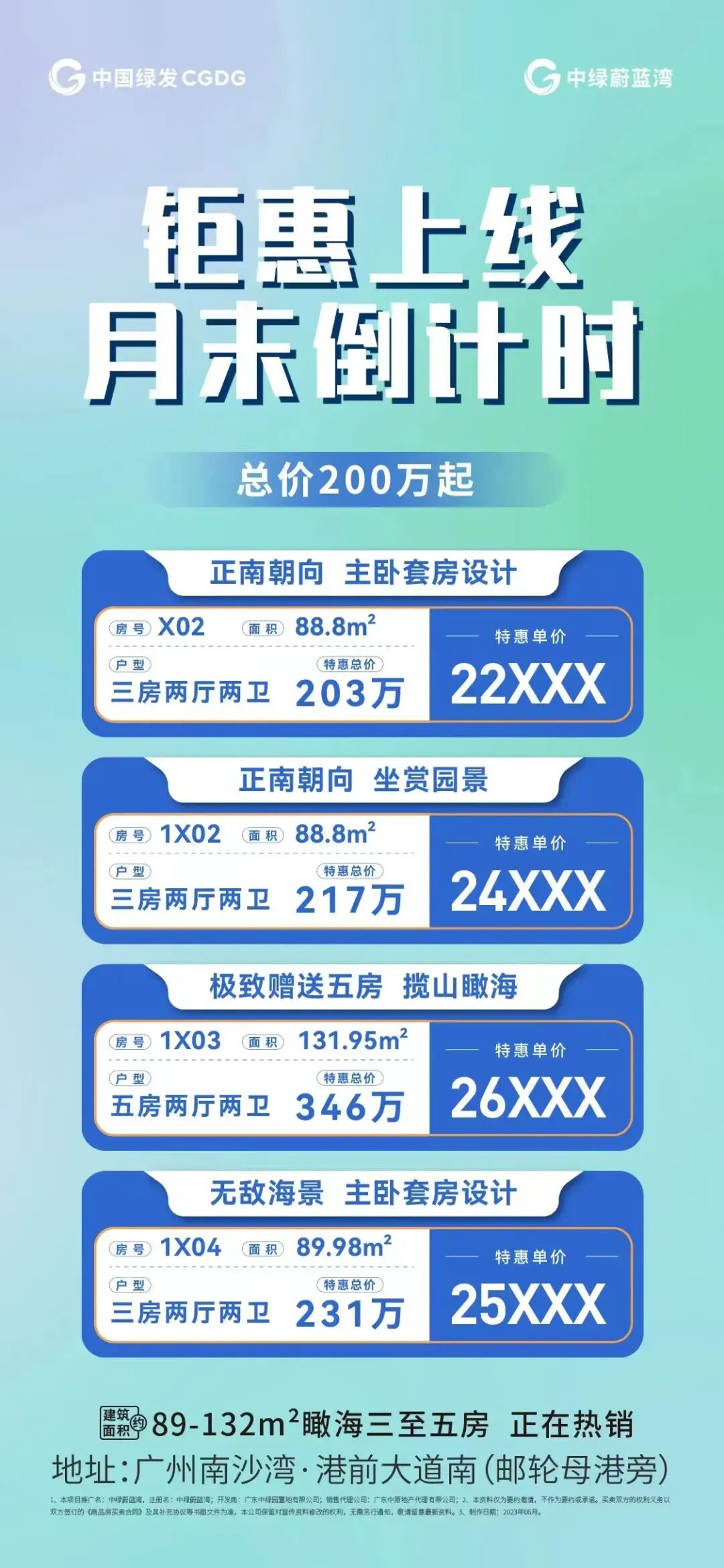 南沙多个楼盘搞促销，有楼盘曾卖4.4万/m²，如今2.39万/㎡！