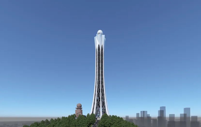 大镇岗气象塔项目外立面效果图