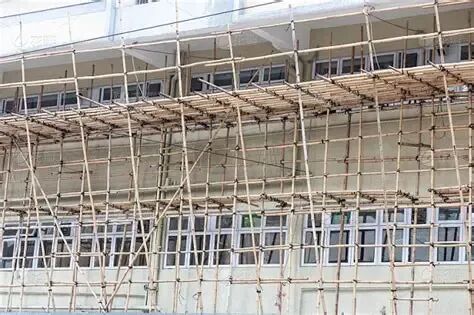 竹棚架在香港建筑中仍广泛使用