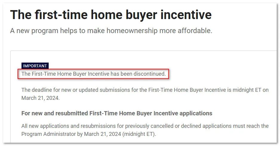 加拿大终止首次购房者激励措施