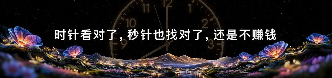 时针看对了，秒针也找对了，还是不赚钱