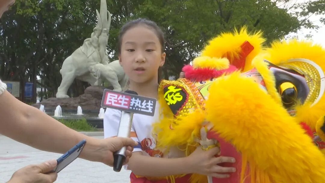 揭阳市节水大使林熙悦：舞狮千万遍，节水只用一念。节约用水，绿色生活从我做起。