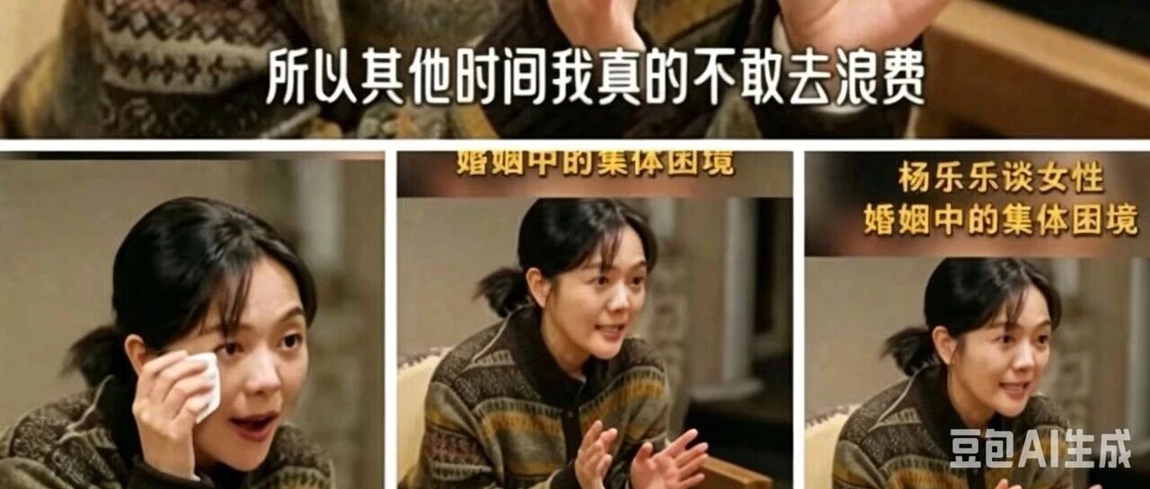 杨乐乐崩溃哭诉:十年全职,无一快乐!婚姻里最狠的代价,是弄丢自己