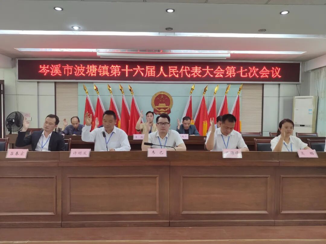 波塘镇第十六届人民代表大会第七次会议胜利召开