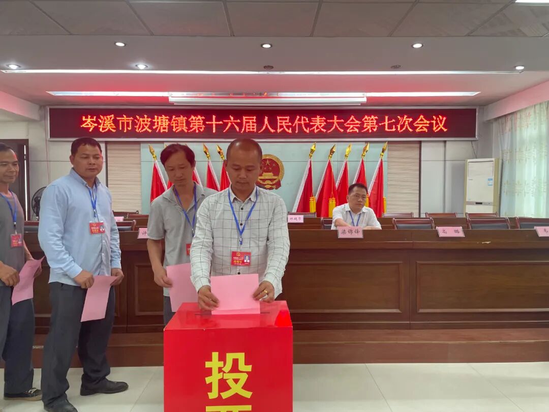 波塘镇第十六届人民代表大会第七次会议胜利召开