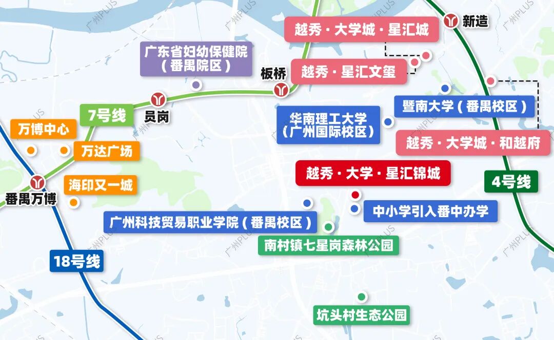 番禺越秀大学星汇锦城户型曝光、引入番中办学！