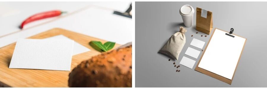 空白卡纸餐饮包装刀具VI贴图PSD模板