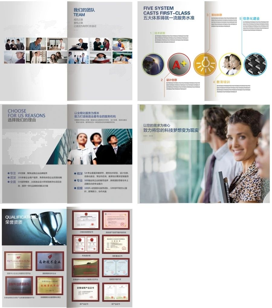 软件公司企业画册平面设计排版PSD模板