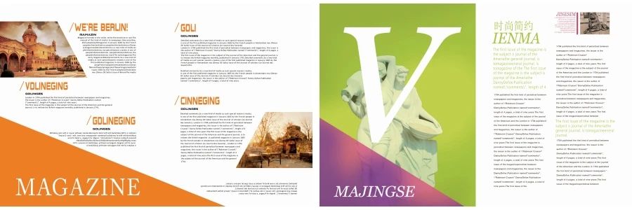 欧美时尚杂志封面画册平面设计排版PSD模板