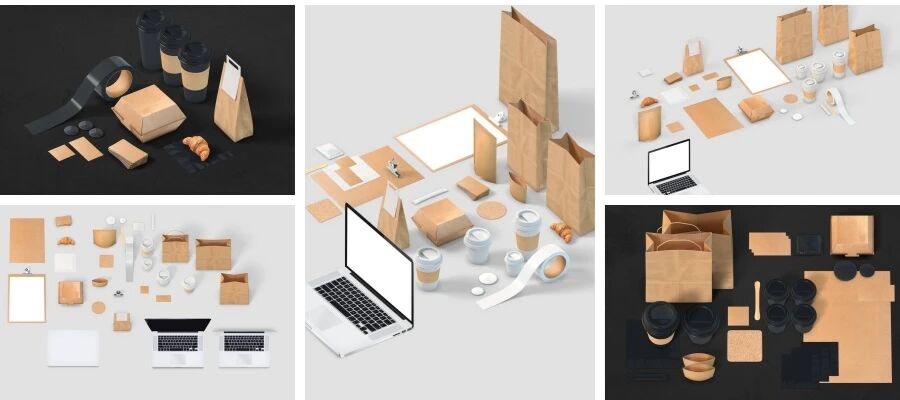 空白咖啡杯咖啡袋咖啡品牌场景VI样机PSD模板