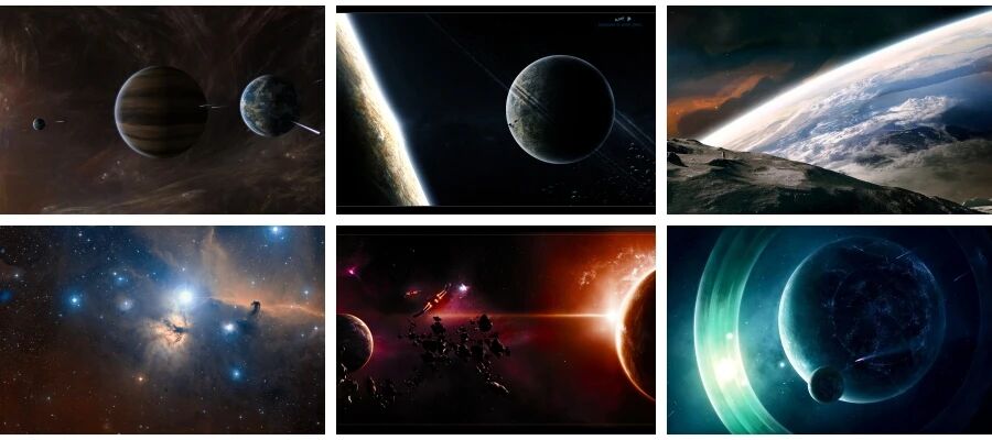 88张高清宇宙星球科幻星云银河黑色背景壁纸图片素材