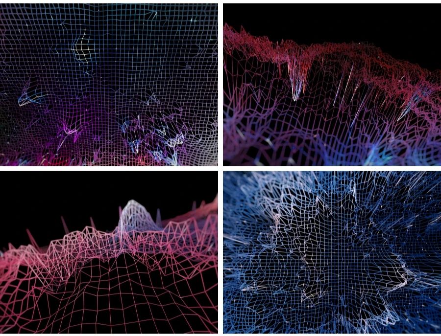 14张超高清的时空抽象科技数码主题线框海报背景大图素材