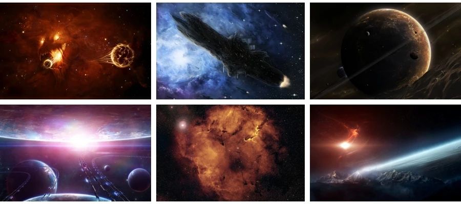 88张高清宇宙星球科幻星云银河黑色背景壁纸图片素材