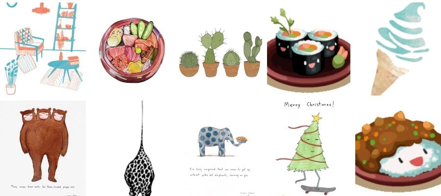 卡通手绘可爱杂货照片透明免抠素材