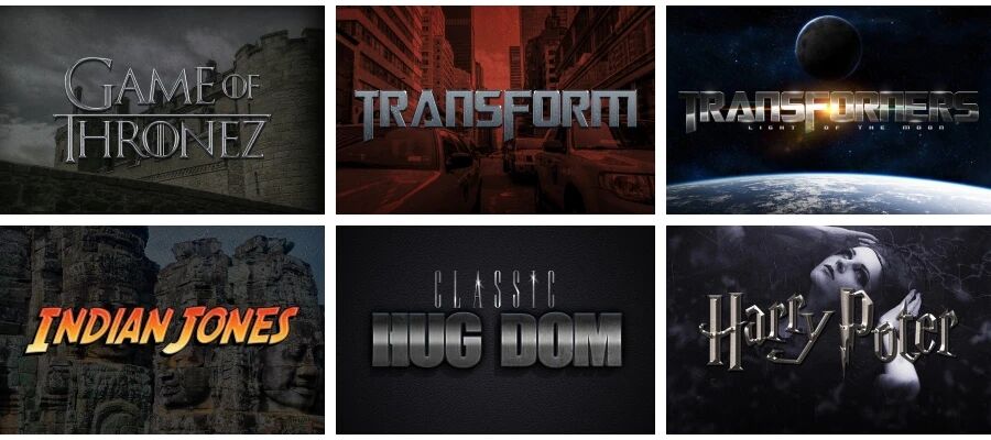 海报字体特效之电影游戏效果（175个）PSD分层模板素材