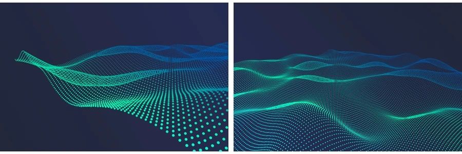波浪波纹波点网络抽象未来科技感背景底纹纹理高清大图