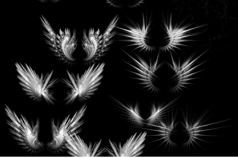 蝴蝶天使翅膀透明PSD合成素材