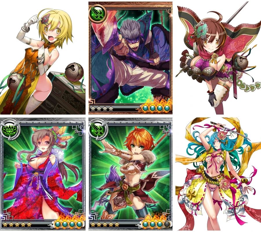 56套三国女版日系原画CG插画卡通漫画人物PSD分层源文件