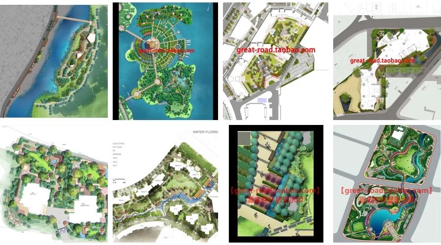 景观园林规划公园平面设计PSD模板素材