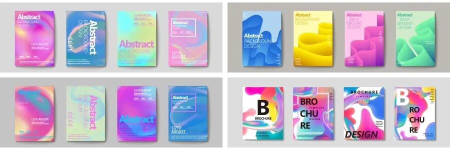 时尚创意炫彩镭射渐变抽象宣传封面海报设计印刷背景AI矢量素材